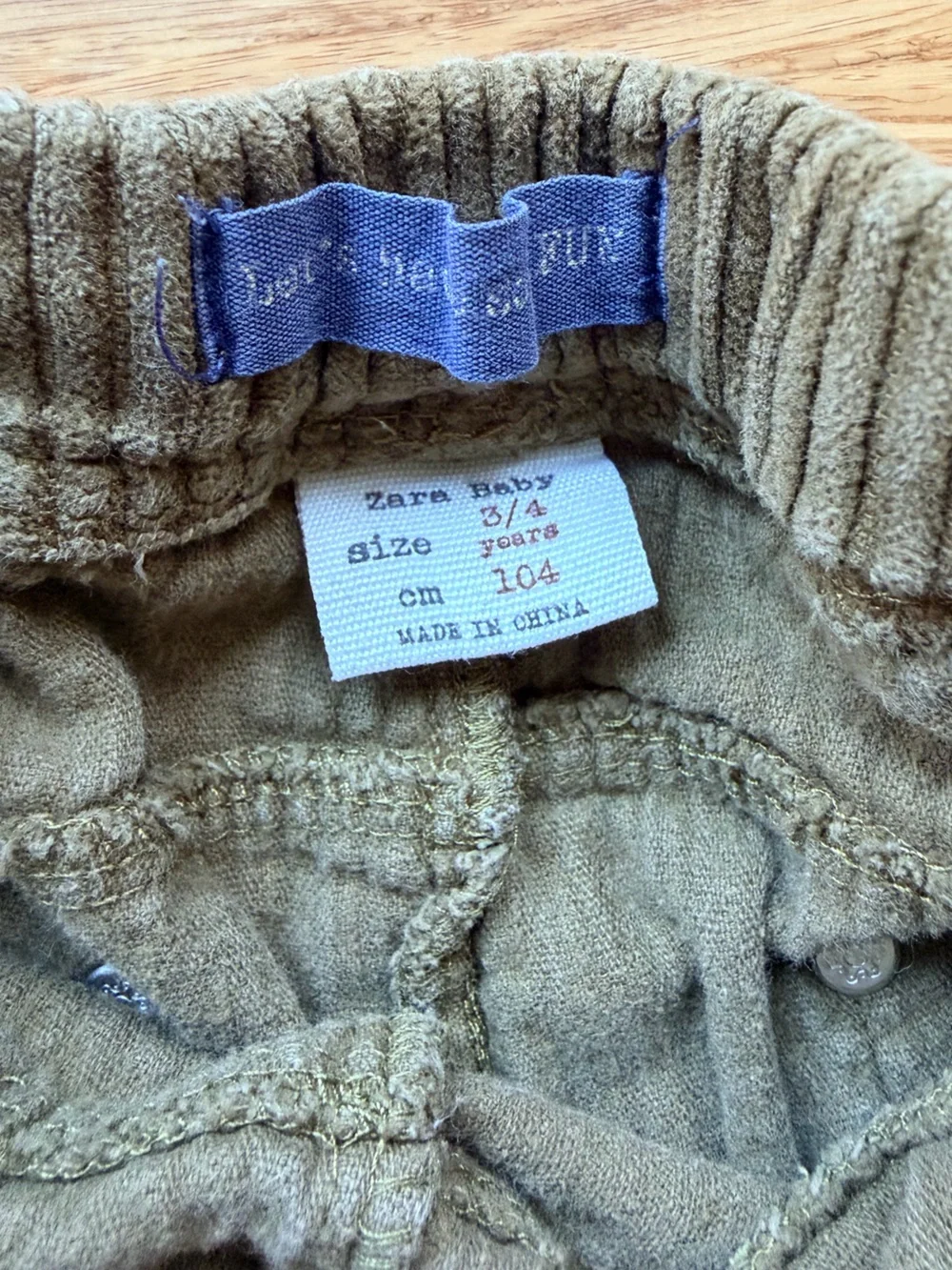 3/$25 ZARA Boys Brown Corduroy Casual Pants Old Money Style Size 3–4Y Like New